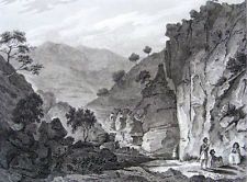 Taranta Passet i Etiopien. Kobberstik, kaldet “Pass of Taranta”, fra 1811 (altså lavet 3 år før Taranta dværgpapegøjen blev opdaget i dette pas af Sir Henry Stanley, som navngav arten efter stedet). Kobberstikket er graveret af J. Greig efter et billede af H. Salt og giver trods den ringe billedkvalitet et vist indtryk af dette bjergrige område